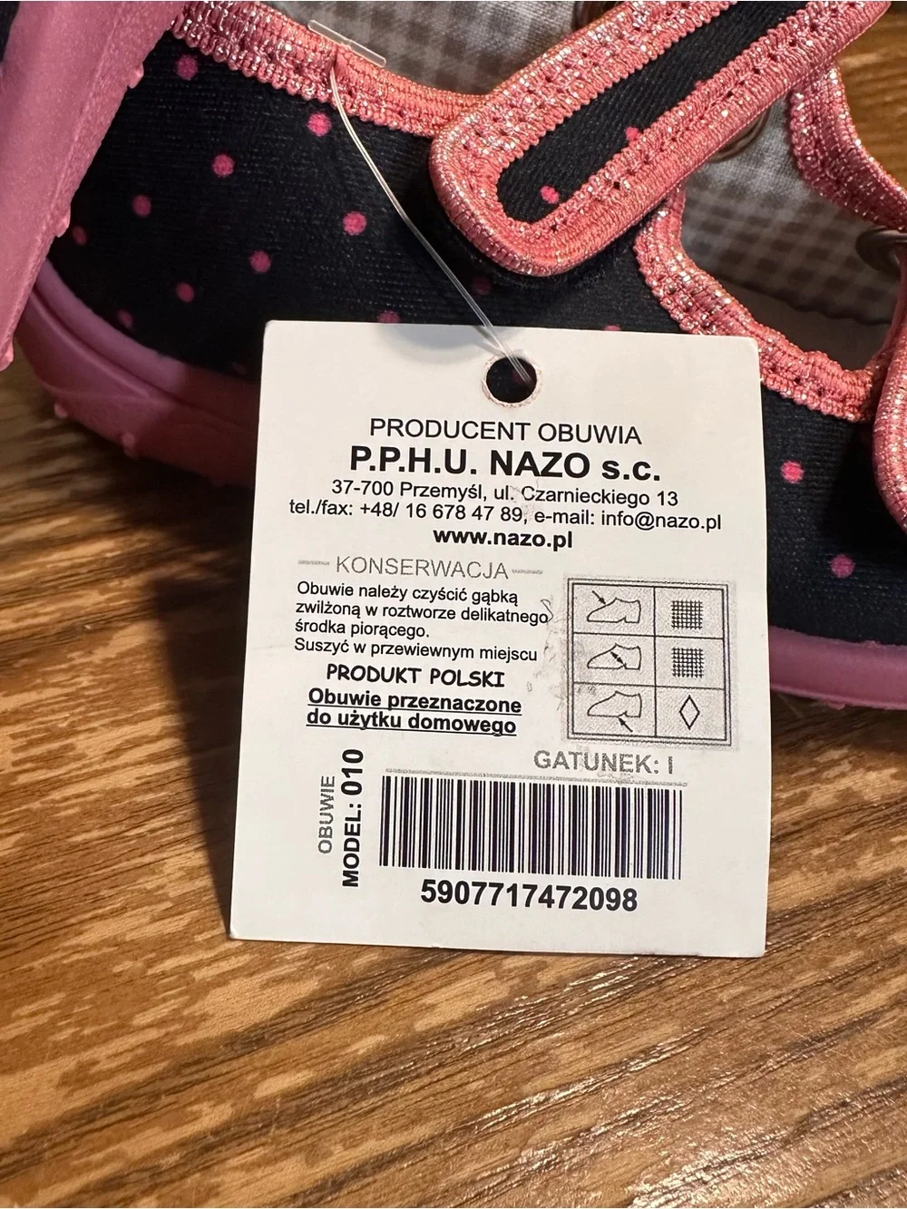 NAZO Girls Supportive Indoor Sandals / House Shoes – Made in Poland – NWT